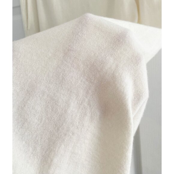 Extreme Cashmere Ivory Cotton/Cashmere Lounge Pant, One Size Only ** hemmed ** - Picture 5 of 11